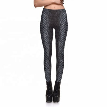 Hot sales Fish Scale Full Length Stretchy Women Stretch Tight Pants mermaid leggings